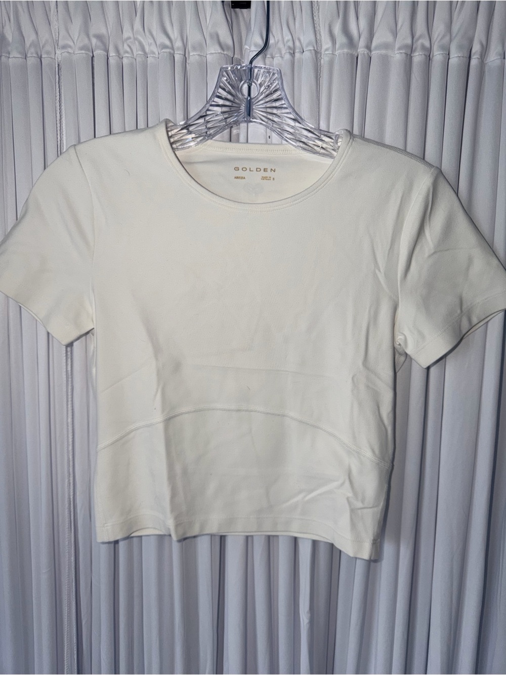 Aritzia White Short Sleeve Crew Tee